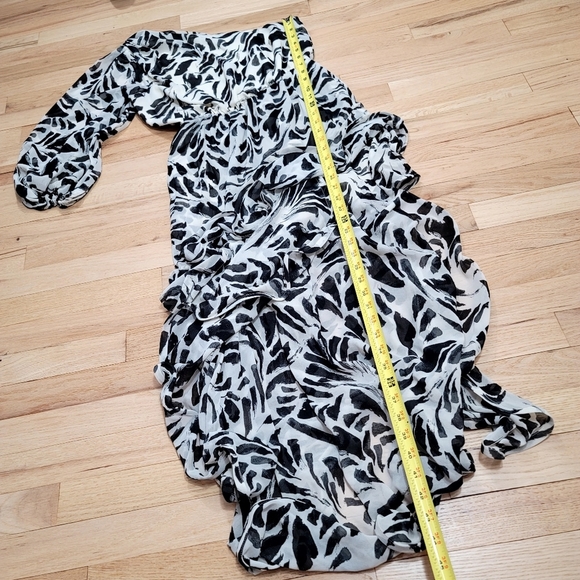 ALEXIS x Target Botanical One Shoulder Ruffle Maxi Dress Asymmetrical Size M - Picture 12 of 13